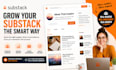 do substack promotion, grow substack article organic substack subscribers growth