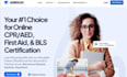 design wix cpr training website first aid training bls certification website