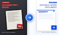 convert scanned PDF or image