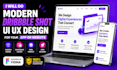 do modern dribbble shot UI UX design for your app or website