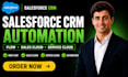 setup salesforce crm flow sales cloud serivce cloud automation