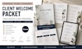 design client welcome packet, canva template, client onboarding, pricing guides