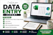 do accurate data entry, copy paste, web research and excel data entry