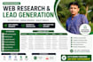 do web research, lead generation, data entry, and excel data collection