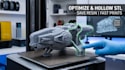 optimize, hollow, and shrink stl files for 3d printing