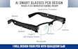 design smart glasses pcb and schematic with ai, camera, audio, qualcomm qcs610