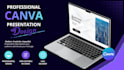 design a modern animated canva pitch deck or presentation