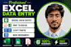 do excel data entry, copy paste, PDF to excel, web research