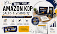 do amazon kdp book marketing, keyword research and book launch
