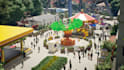 design realistic 3d amusement park, entertainment centers with realistic render