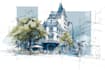 draw digital architectural sketches and illustrations