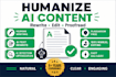 humanize ai generated books, research and essays