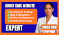 build ghost cms website setup ghost blog customize ghost theme ghost newsletter