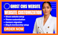build ghost cms website setup ghost blog customize ghost theme ghost newsletter
