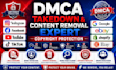 remove delete takedown tiktok insta x reddit youtube thread google under dmca