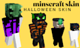 create a unique minecraft halloween skin spooky and themed pixel art