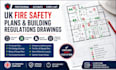 do UK fire safety plans and building regulations drawings for approval