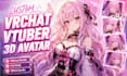 create custom 3d vtuber avatar, vrchat avatar and vroid character models