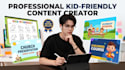 design kids online course content, elearning curriculum, and worksheets