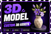 create stunning semi realistic 3d models no characters