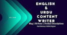 write english and urdu content, blog posts