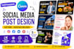 professional post design in canva for your business