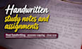 write neat handwritten study notes and assignments