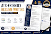 write and upgrade your resume, CV, cover letter, linkedin