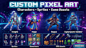 create custom 2d pixel art game assets