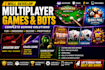 develop multiplayer snooker, 8 ball pool, slot, blackjack, card and bc games