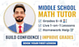 tutor middle school math for grades 6 to 8