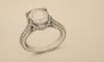 sketch engagement ring design pendant design 3d jewelry model custom ring design
