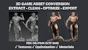 extract, convert, optimize 3d game models and assets