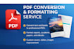 pdf, document formatting, report design, conversion