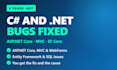 fix csharp, asp net core, mvc and entity framework bugs and errors