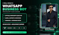 build a custom whatsapp business chatbot using cloud API