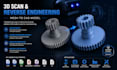 3d product cad modeling, precision reverse engineering stl to step conversion