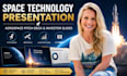 space technology presentation, aerospace pitch deck, investor slides design pptx