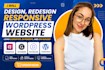 design, redesign responsive wordpress website using elementor and divi builder