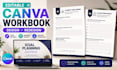 design canva workbook, editable PDF workbook and canva workbook layout design