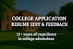 edit and improve your college application resume