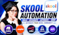 skool automation setup skool community zapier make com n8n webhook api ai agent