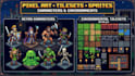 custom pixel art sprites, tilesets and game assets design