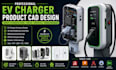 design ev charger casing for wall mounted and floor mounted charging stations