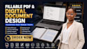 create fillable PDF forms interactive ebooks workbooks, canva designs digital ai