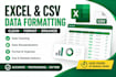 clean, merge, split or format your excel and CSV files