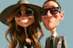 create professional caricatures for couples or wedding gift