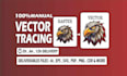 do fast vector tracing, redraw, convert image to vector