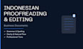proofread and edit indonesian business documents