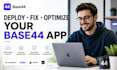 deploy base44 expert migrate supabase convert base44 to ios app fix base44 bug